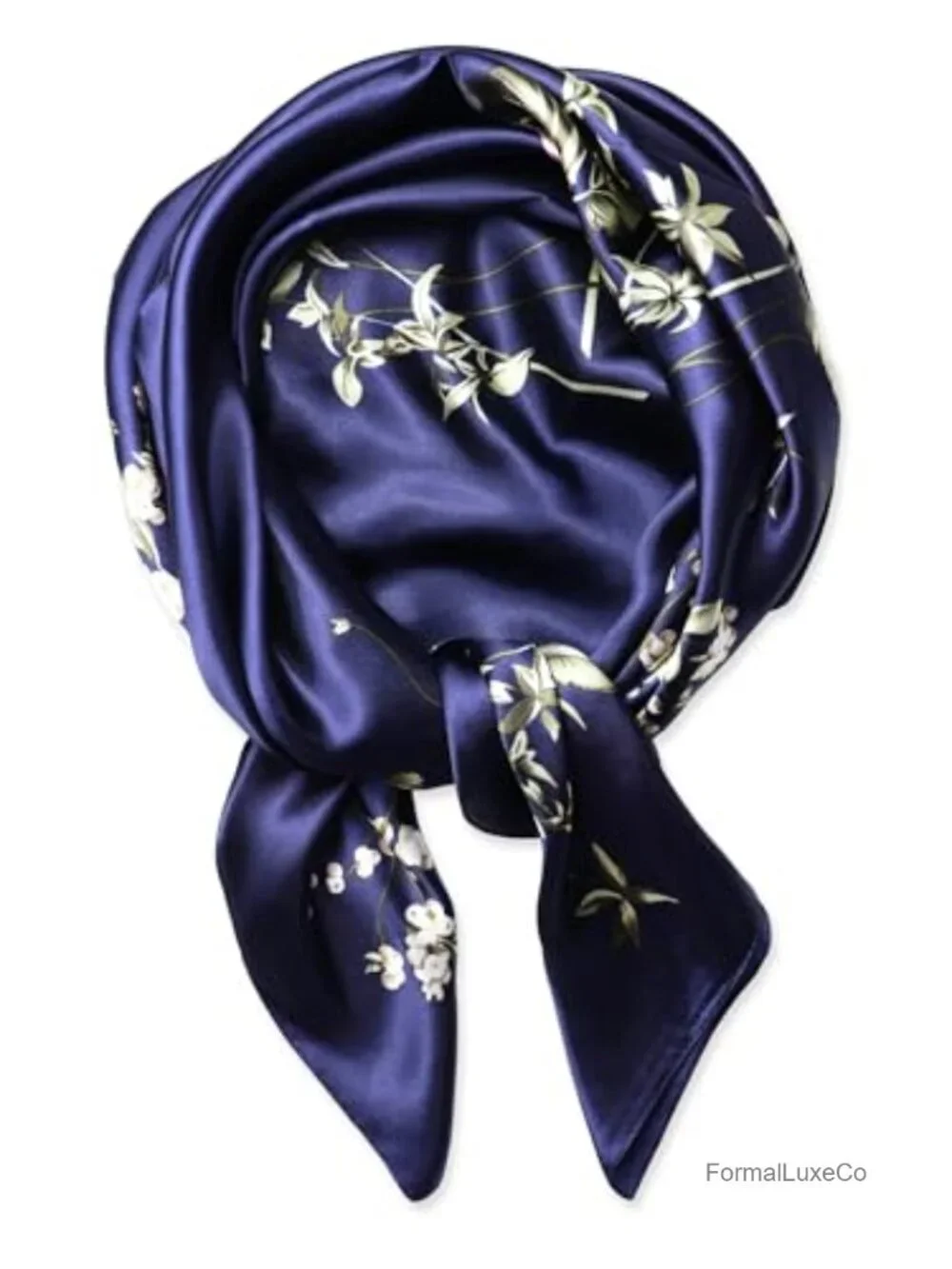 Satin Silk Like Square Hair Scarves for Sleeping or Fashion Wraps 35x35 4 Pack